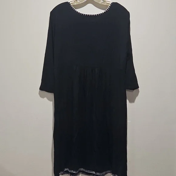 Chelsea & Theodore Blue Long Sleeve Scoop Neck Dress size XL - Picture 5 of 10
